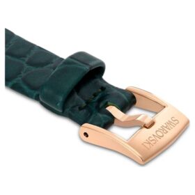 Uhrenarmband 14 mm (0.55″) breit, Leder, grün, roségoldfarben