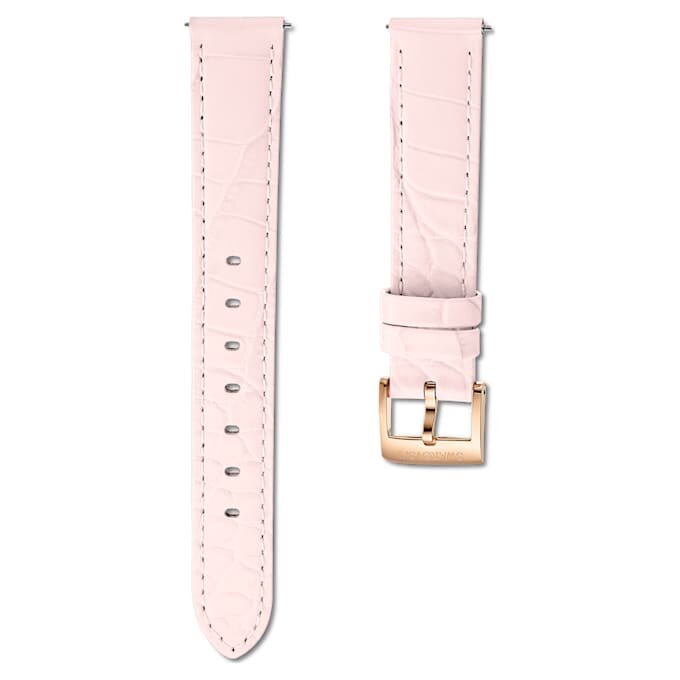 Uhrenarmband 15 mm (0.59″) breit, Leder mit Ziernähten, rosa, roségoldfarben Uhrenarmband 15 mm (0.59″) breit, Leder mit Ziernähten, rosa, roségoldfarben
