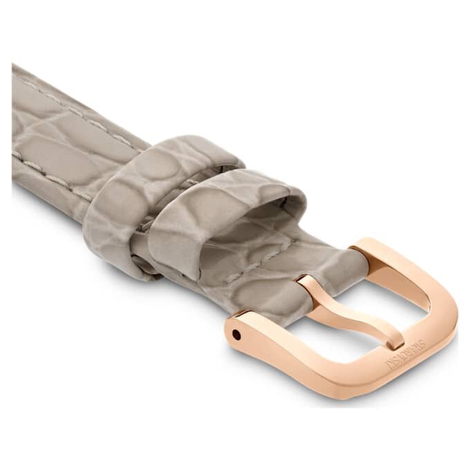 Uhrenarmband 16 mm (0.63″) breit, Leder mit Ziernähten, beige, roségoldfarben Uhrenarmband 16 mm (0.63″) breit, Leder mit Ziernähten, beige, roségoldfarben