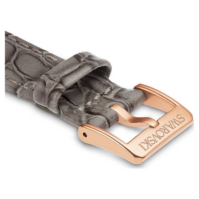 Uhrenarmband 16 mm (0.63″) breit, Leder mit Ziernähten, grau Uhrenarmband 16 mm (0.63″) breit, Leder mit Ziernähten, grau