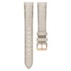 Uhrenarmband 16 mm (0.63″) breit, Leder mit Ziernähten, grau, roségoldfarben Uhrenarmband 16 mm (0.63″) breit, Leder mit Ziernähten, grau, roségoldfarben
