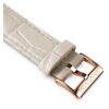 Uhrenarmband 16 mm (0.63″) breit, Leder mit Ziernähten, grau, roségoldfarben Uhrenarmband 16 mm (0.63″) breit, Leder mit Ziernähten, grau, roségoldfarben