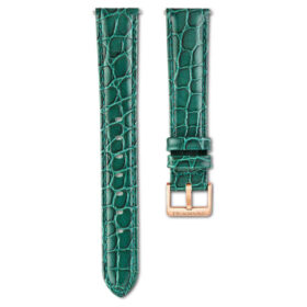 Uhrenarmband 16 mm (0.63″) breit, Leder mit Ziernähten, grün