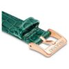 Uhrenarmband 16 mm (0.63″) breit, Leder mit Ziernähten, grün Uhrenarmband 16 mm (0.63″) breit, Leder mit Ziernähten, grün