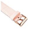 Uhrenarmband 16 mm (0.63″) breit, Leder mit Ziernähten, rosa, roségoldfarben