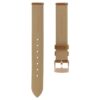 Uhrenarmband, 17 mm (0.67″) breit, Leder mit Ziernähten, braun, roségoldfarben Uhrenarmband, 17 mm (0.67″) breit, Leder mit Ziernähten, braun, roségoldfarben