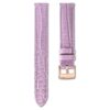 Uhrenarmband 17 mm (0.67″) breit, Leder mit Ziernähten, violett, roségoldfarben Uhrenarmband 17 mm (0.67″) breit, Leder mit Ziernähten, violett, roségoldfarben