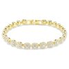 Una Angelic Armband mit Rundschliff, weiss, goldfarben plattiert Una Angelic Armband mit Rundschliff, weiss, goldfarben plattiert