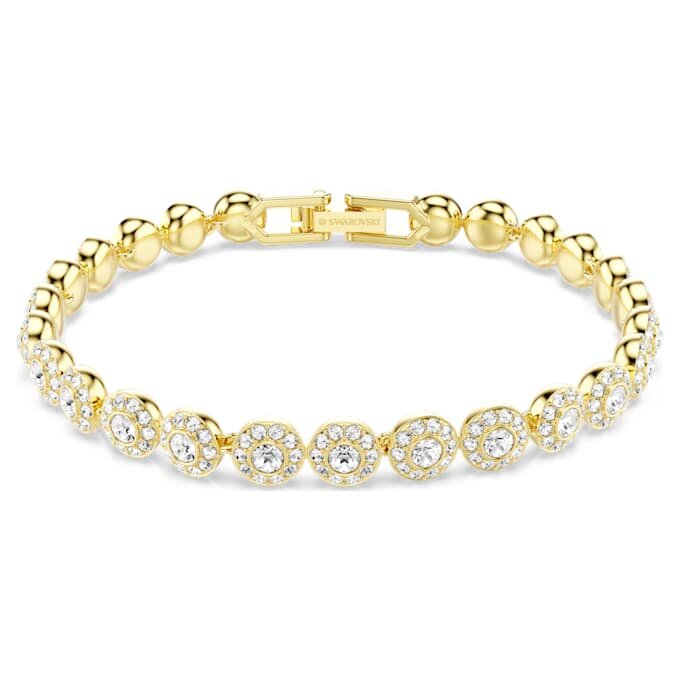Una Angelic Armband mit Rundschliff, weiss, goldfarben plattiert Una Angelic Armband mit Rundschliff, weiss, goldfarben plattiert