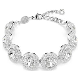 Una Angelic Armband Weiss, rhodiniert