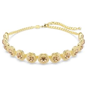 Una Angelic Choker, Rundschliff, Karamell, goldfarben plattiert