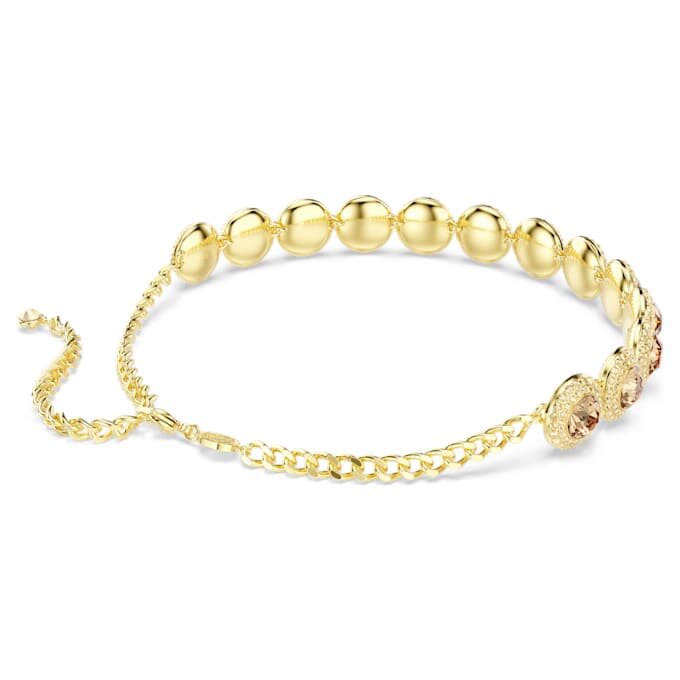 Una Angelic Choker, Rundschliff, Karamell, goldfarben plattiert Una Angelic Choker, Rundschliff, Karamell, goldfarben plattiert