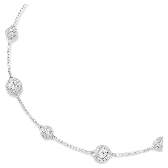 Una Angelic Halskette mit rundgeschliffenen, doppelseitigen Motiven, weiss, rhodiniert Una Angelic Halskette mit rundgeschliffenen, doppelseitigen Motiven, weiss, rhodiniert