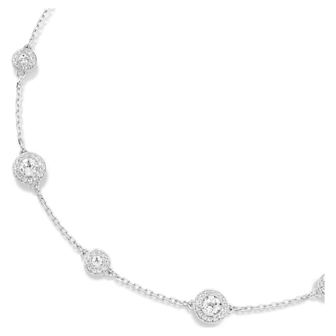 Una Angelic Halskette mit rundgeschliffenen, doppelseitigen Motiven, weiss, rhodiniert Una Angelic Halskette mit rundgeschliffenen, doppelseitigen Motiven, weiss, rhodiniert