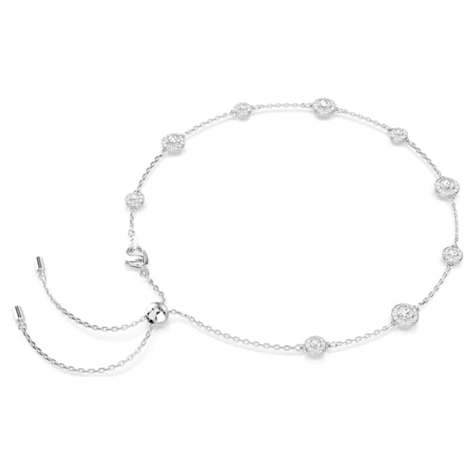Una Angelic Halskette mit rundgeschliffenen, doppelseitigen Motiven, weiss, rhodiniert Una Angelic Halskette mit rundgeschliffenen, doppelseitigen Motiven, weiss, rhodiniert