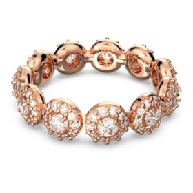 Una Angelic Ring, Rundschliff, weiss, roségoldfarben plattiert