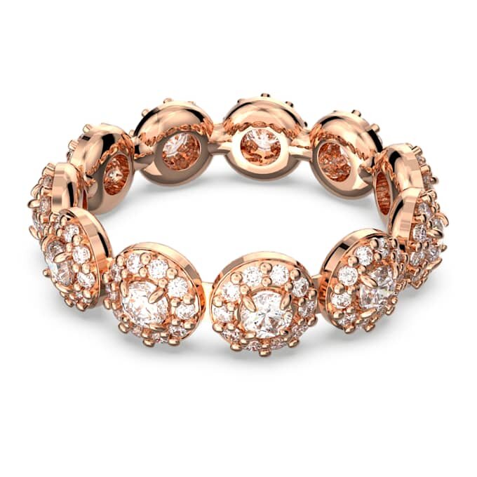 Una Angelic Ring, Rundschliff, weiss, roségoldfarben plattiert Una Angelic Ring, Rundschliff, weiss, roségoldfarben plattiert