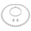Una Angelic Set (3), Rundschliff, Weiss, rhodiniert Una Angelic Set (3), Rundschliff, Weiss, rhodiniert