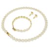 Una Angelic Set (3-teilig), Rundschliff, weiss, goldfarben plattiert Una Angelic Set (3-teilig), Rundschliff, weiss, goldfarben plattiert