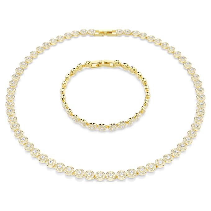 Una Angelic Set, runder Schliff, weiss, vergoldet Una Angelic Set, runder Schliff, weiss, vergoldet