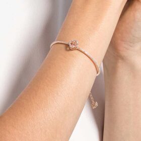 Una-Armreif «Clover», rosa, roségoldfarben plattiert