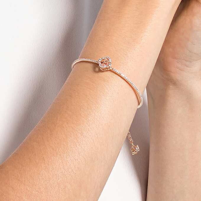Una-Armreif «Clover», rosa, roségoldfarben plattiert Una-Armreif «Clover», rosa, roségoldfarben plattiert