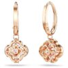 Una-Ohrringe «Clover», rosa, roségoldfarben plattiert